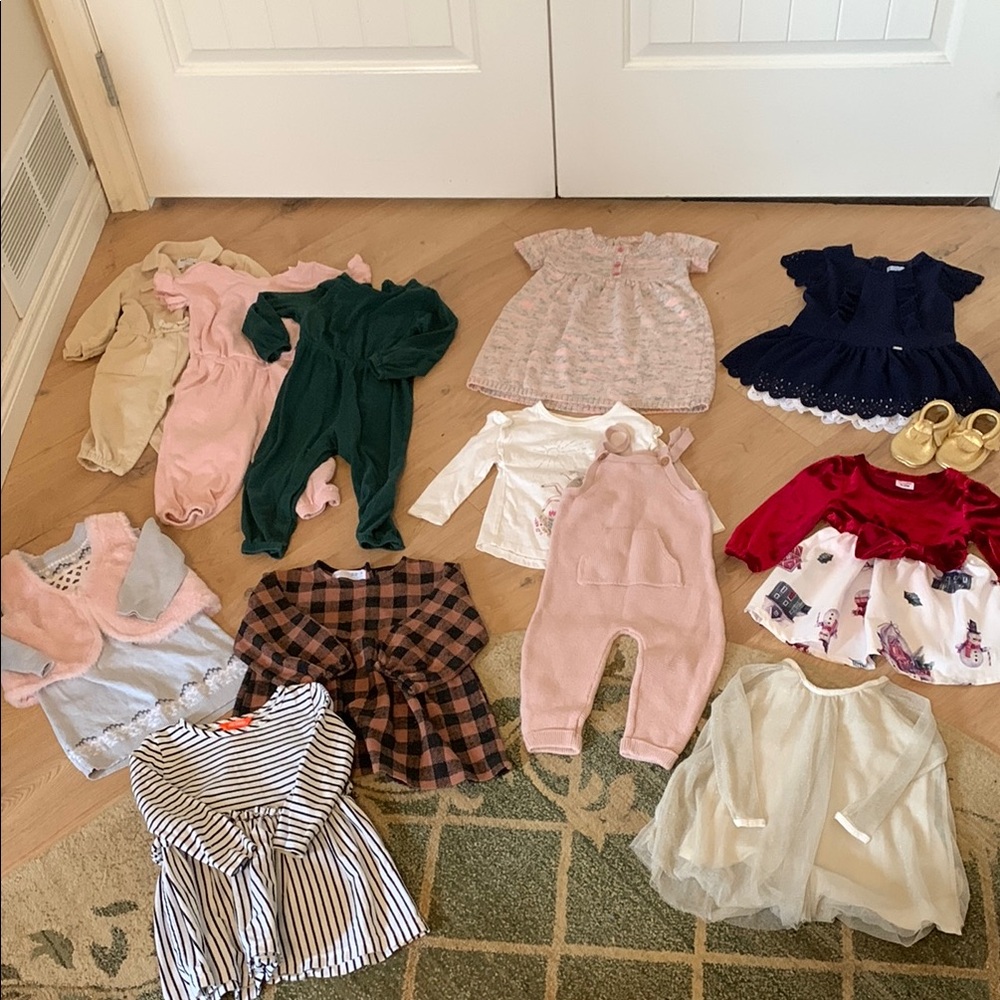 Cooler Weather Girl Outfits - 11 outfits - 12-24 mo